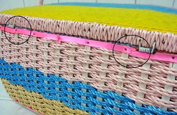 【JCペニー】カラフル可愛い・ヴィンテージ・ソーイングボックス/裁縫箱/手芸