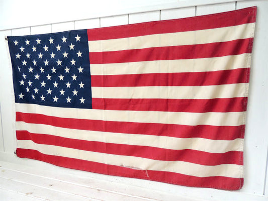 【USA国旗・50スター★1960s〜】ビッグサイズ・ヴィンテージ・アメリカンフラッグ・看板・旗