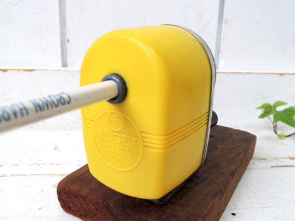 Apsco・黄色 MIDGET・イエローカラー・ヴィンテージ・ペンシルシャープナー 鉛筆削り