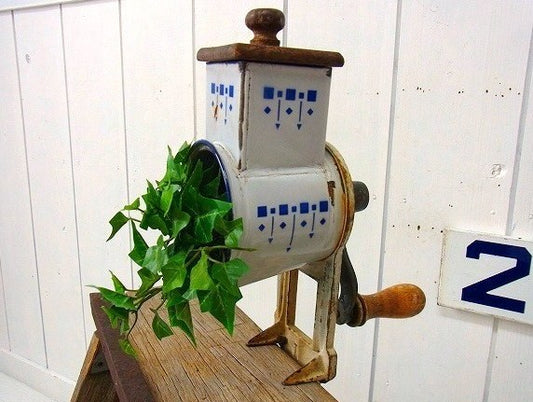 【HARRAS】ホーロー製×アイアン製・アンティーク・ミートグラインダー/フードチョッパー