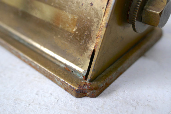 ゴールドトーン メタル製 ヴィンテージ デスクカレンダー 卓上カレンダー ステーショナリー USA