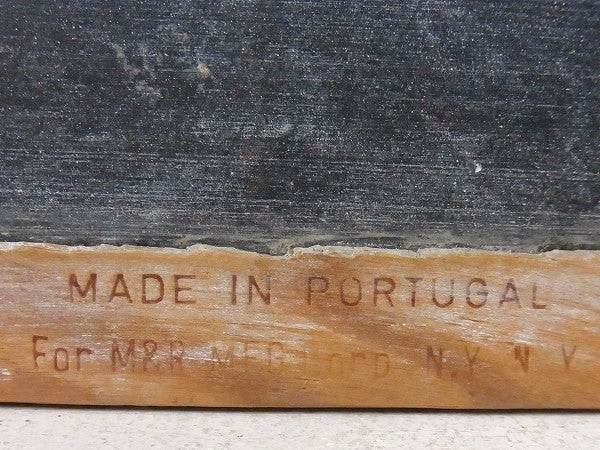 ポルトガル製・そろばん付き・小さなアンティーク・黒板/ブラックボード(両面)