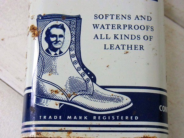 【HUBERD'S】ヒューバーズ シューグリース・ヴィンテージ・オイル缶 USA