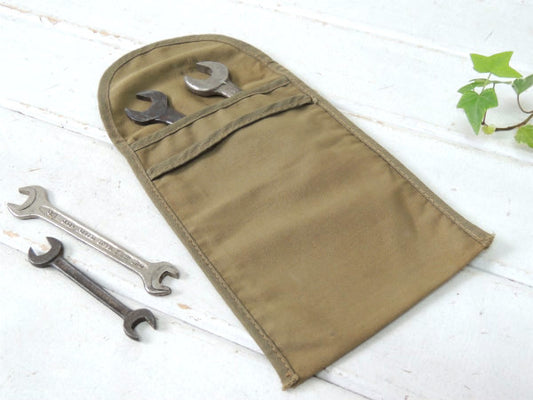 ミリタリー&カーキカラー・ヴィンテージ・ツールポーチ・工具ポーチ・布袋・小物入れ USA