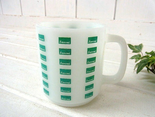 グラスベイク Glasbake・Sansui ヴィンテージ・マグカップ 食器 アドマグ USA