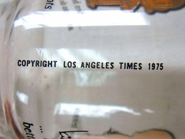 【love is】ロサンゼルスタイムズ新聞・テニス柄・ノベルティ・70'sヴィンテージ・グラス①