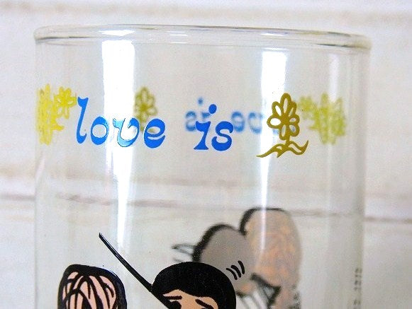 【love is】ロサンゼルスタイムズ新聞・ノベルティ・70'sヴィンテージ・グラス USA④