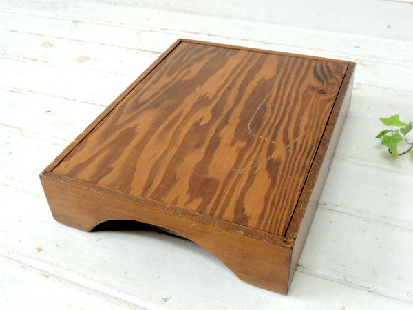 ノスタルジックな木製・アンティーク・書類ラック/デスクトレイ/書類トレイ USA