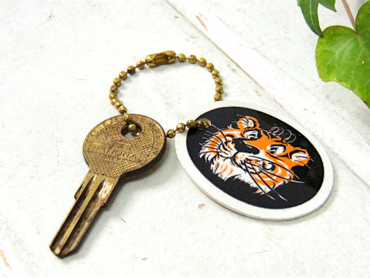【1960's・エッソ・ESSO】TIGER・アドバタイジング・ビンテージ・キーホルダー・真鍮KEY