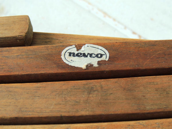【NEVCO】ジャバラ式・木製・アンティーク・ハットラック・コートフック・インテリア