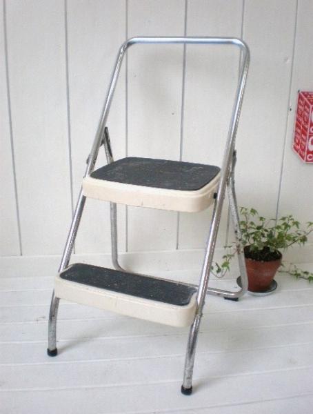 USA コスコ COSCO・ステップスツール ホワイト 脚立 アメリカンビンテージ 店舗什器