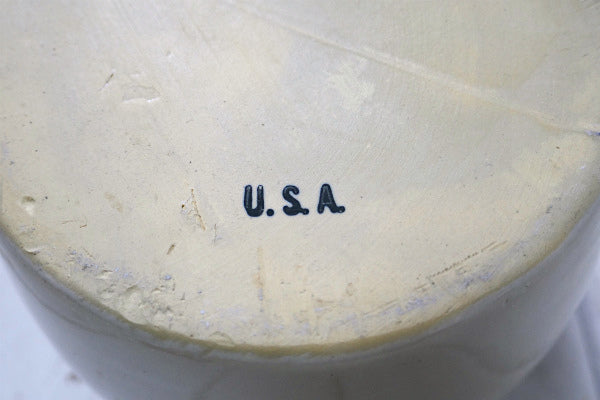 US ストーンウェア ブラウン ワンハンドル ヴィンテージ ビーンポット 豆料理 容器 レトロ 花瓶