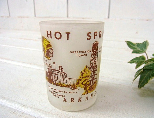 【ヘーゼルアトラス】小さなヴィンテージ・スーベニア・グラス USA