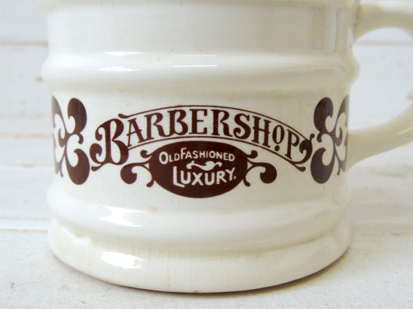 BARBER SHOP 理髪店 USA・セラミック製・ヴィンテージ・シェービング・カップ・陶器製