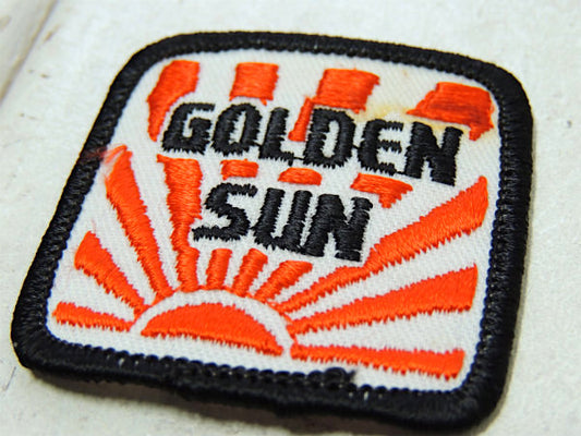 【GOLDEN SUN】USA・太陽マーク・飼料・アドバタイジング・ヴィンテージ・ワッペン・刺繍