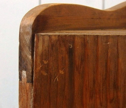 木製・アンティーク・2段コーナーシェルフ/飾り棚/ウォールシェルフ USA