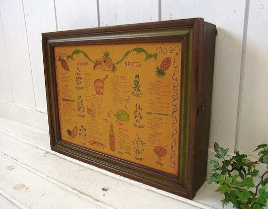 【Three Mountaibeers】木製・70'sヴィンテージ・スパイスラック/キャビネット