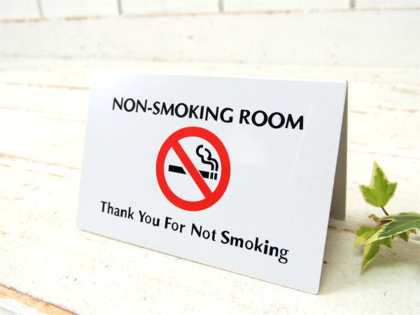 Non-Smoking Room 卓上型 両面看板 プラスティック製 禁煙 サインプレート 店内装飾