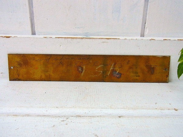 【TOILET】アメリカ海軍・真鍮製・40’sアンティーク・船内プレート/標示プレート