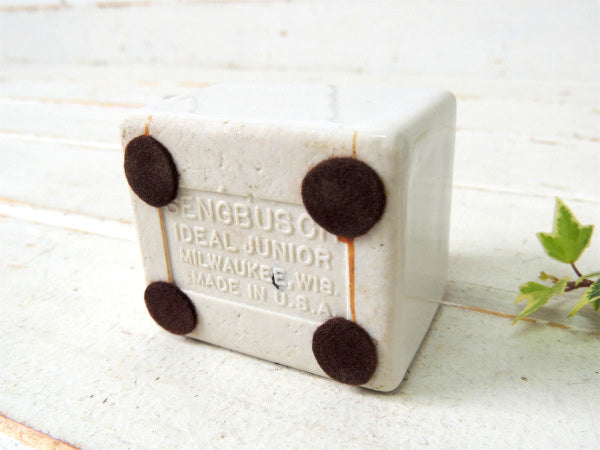 SENGBUSCH ホワイト 陶器製・アンティーク・スタンプモイスチャー 切手ぬらし(S)USA