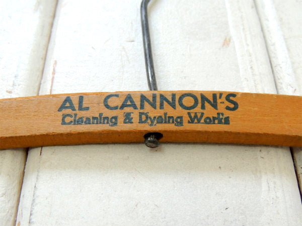【カリフォルニア・AL CANNON'S】クリーニング店・アドバタイジング・ビンテージ・木製ハンガー