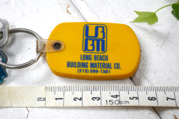 ロングビーチ USA カリフォルニア アドバタイジング ビンテージ ・キーホルダー&古鍵　2本付き