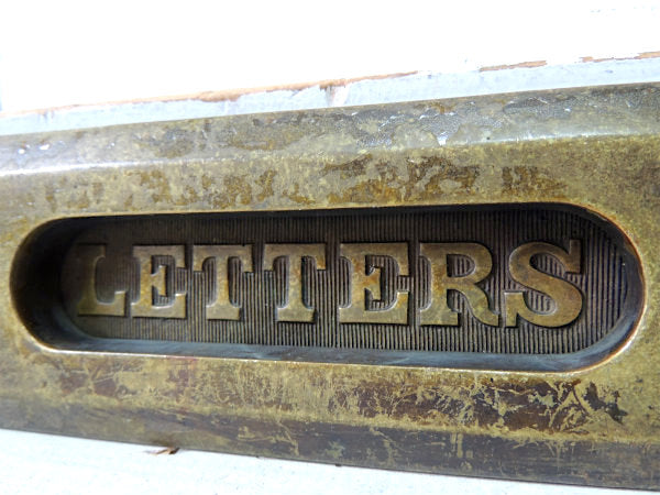 LETTERS 真鍮製 アンティーク レターポスト レタースロット 郵便受け USA エクステリア