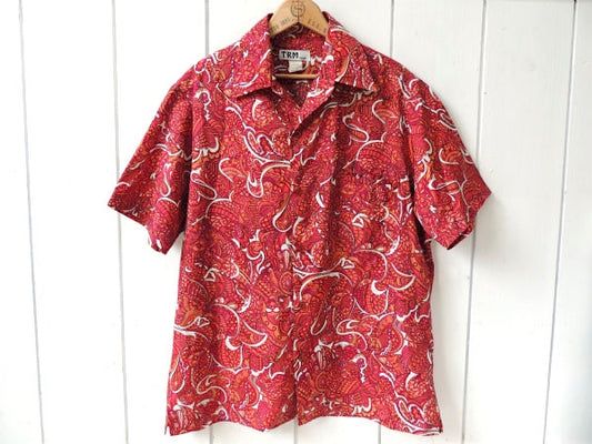 【ペイズリー柄・HAWAII】古着・USED・ヴィンテージ・半袖シャツ・ハワイアン・USA・Mサイズ