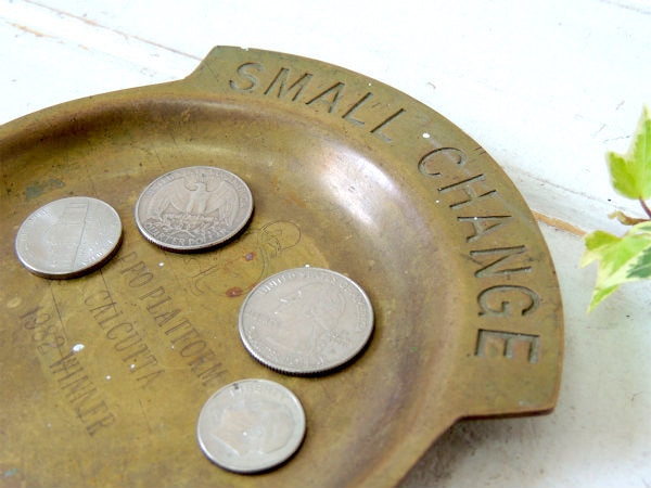 【SMALL CHANGE】真鍮製・ヴィンテージ・ポケットチェンジ・マネートレイ・アドバタイジング