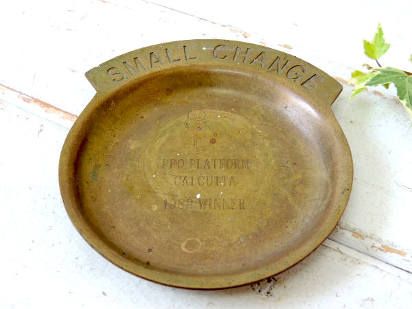 【SMALL CHANGE】真鍮製・ヴィンテージ・ポケットチェンジ・マネートレイ・アドバタイジング
