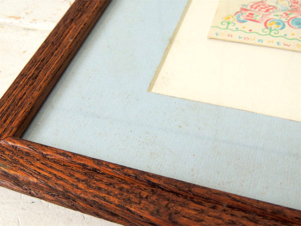 ベビーシャワー・メッセージカード9枚入り・木製フレーム・ヴィンテージ・壁飾り・インテリア USA