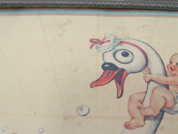 【Swan Soap】額・アドバタイジング・木製フレーム・40sアンティーク・壁飾り/アートフレーム