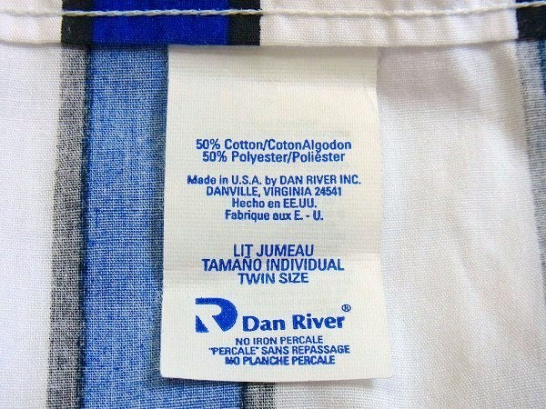 【ルーニーテューンズ】ストライプ柄・ユーズドシーツ(フラットシーツ) USA