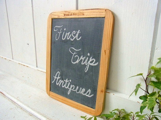 ポルトガル製・小さなヴィンテージ・黒板/ブラックボード(両面)