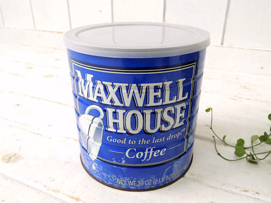【MAXWELL HOUSE】コーヒー缶・ブリキ缶・COFFEE・ティン缶・収納/キッチン