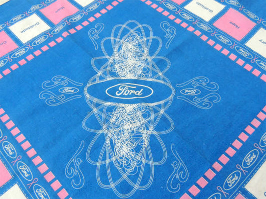 【Fordフォード】モーター・アメ車メーカー・アドバタイジング・ビンテージ・バンダナ・ピンストライプ