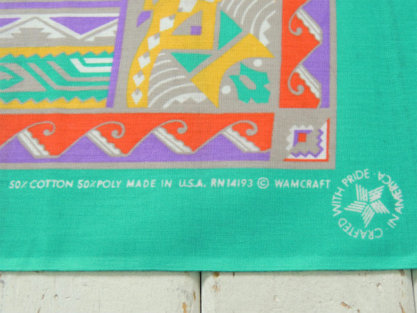 【Wamcraft】ネイティブアメリカン・サンダーバード&波柄・ヴィンテージ・バンダナ・ハンカチ