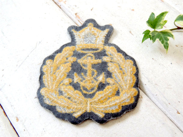 ROYAL Navy 王冠 ロイヤルネイビー・イギリス海軍・ミリタリー・ヴィンテージ・刺繍・ワッペン