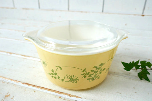 PYREX パイレックス シェナンドー ラウンド型 蓋付き ヴィンテージ キャセロール 耐熱容器