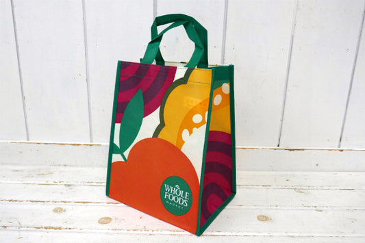 WHOLE FOODS ホールフーズ フルーツ&ベジタブル柄 エコバッグ カラフル (小)