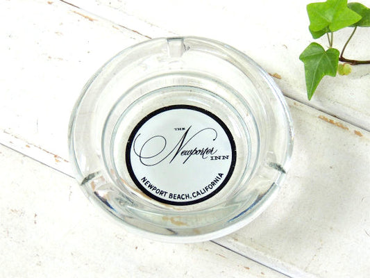 【ニューポートビーチ・MOTEL】ガラス製・ヴィンテージ・灰皿・アシュトレイ・1960s~