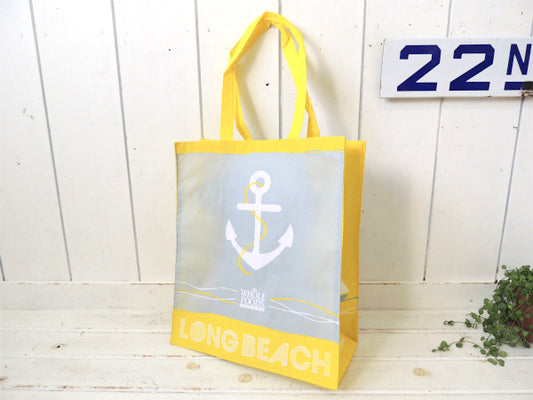 【WHOLE FOODS】ホールフーズ・イカリ柄・ロングビーチ・エコバッグ/LONGBEACH