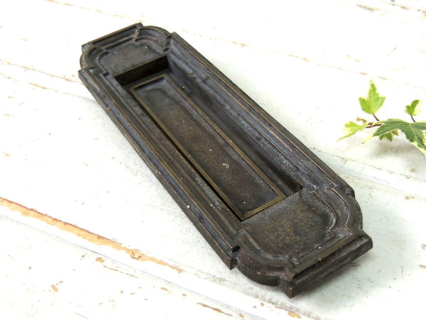 アール・デコ・お洒落な重厚感あるデザイン・アンティーク・レターポスト レタースロット・郵便受け