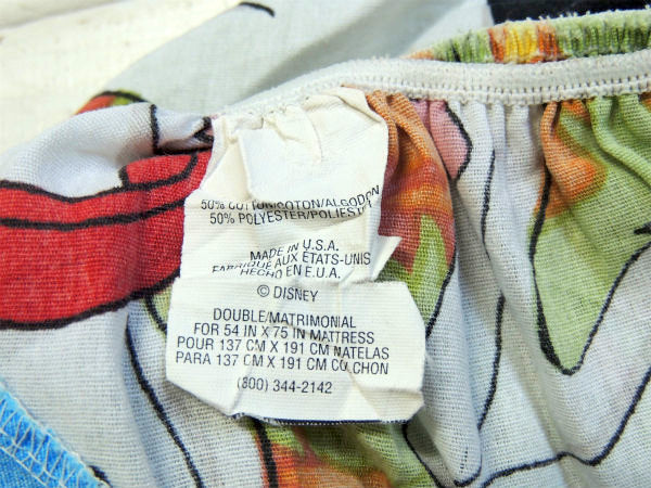 【101匹わんちゃん】USA・ディズニー・池遊び柄・ヴィンテージ・ユーズドシーツ(ボックスタイプ)