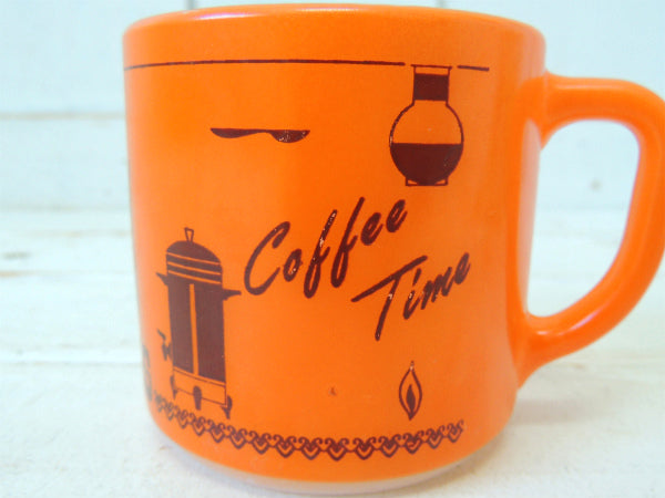 フェデラル シックスフラッグ&Coffee Time・オレンジ・ヴィンテージ・マグカップ　食器