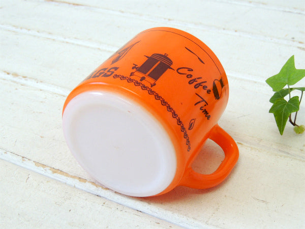 フェデラル シックスフラッグ&Coffee Time・オレンジ・ヴィンテージ・マグカップ 食器