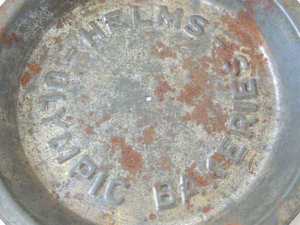 HELMS・1931s オリンピック・ベーカリー・ティン製・アンティーク・パイ皿・CALIF