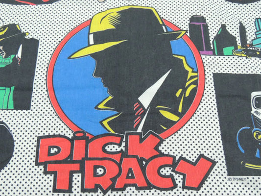 【ディックトレイシー】アメリカンコミック・ヴィンテージ・ユーズドシーツ(フラットタイプ)USA