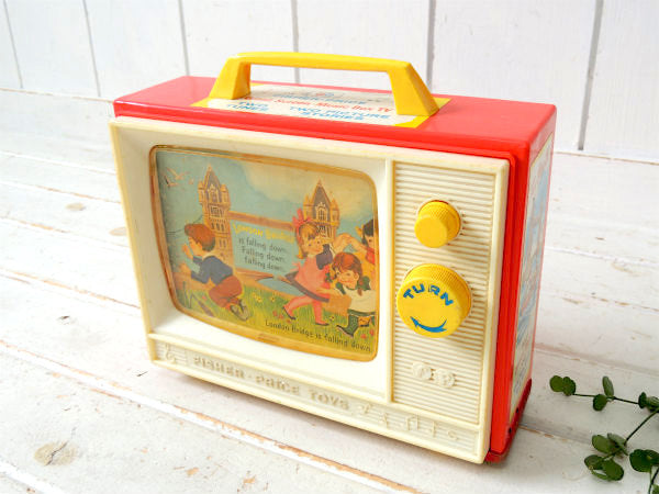 フィッシャープライス テレビ型・1960's・ヴィンテージ・オルゴール・おもちゃ・トイ ・オモチャ