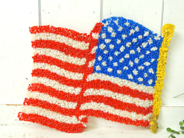アメリカンフラッグ・星条旗・70's ヴィンテージ・ポップコーン・ウォールアート・壁飾り・インテリア